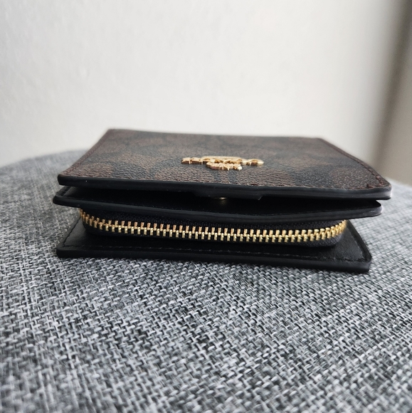 Coach Snap Wallet In Signature Canvas - Picture 3 of 6